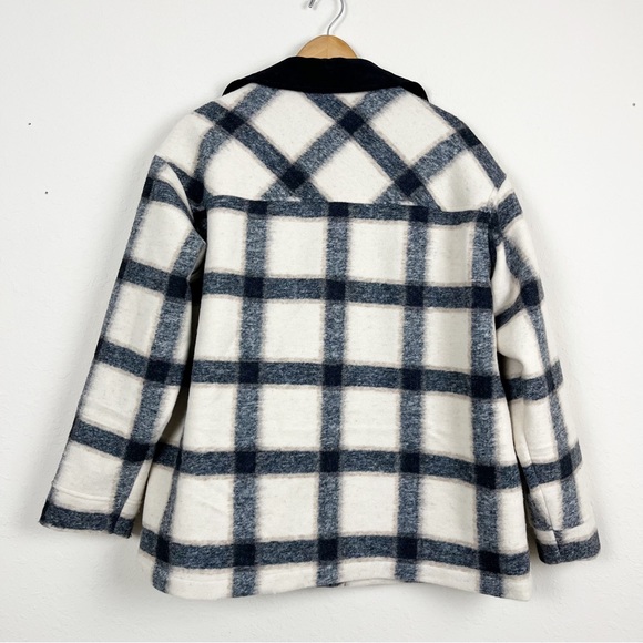 Coal Sheila Cream Plaid Shacket Size Medium - Picture 7 of 8